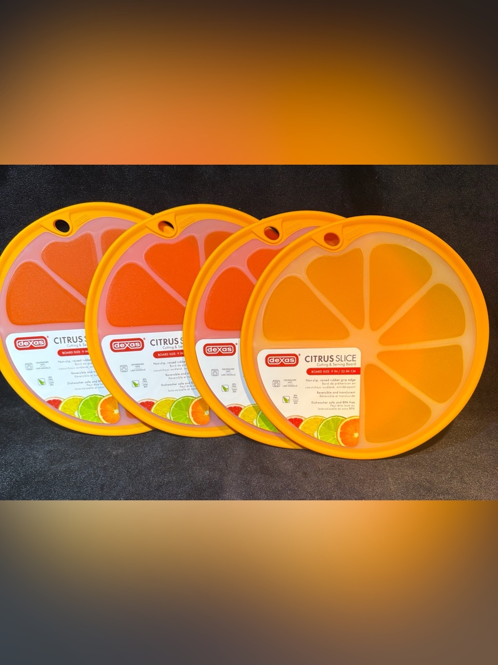 Dex Citrus Slice Cutting & Serving Board - Orange